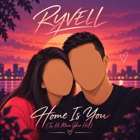 De officiële singlecover van Home Is You in de beeldtaal van RYVELL.